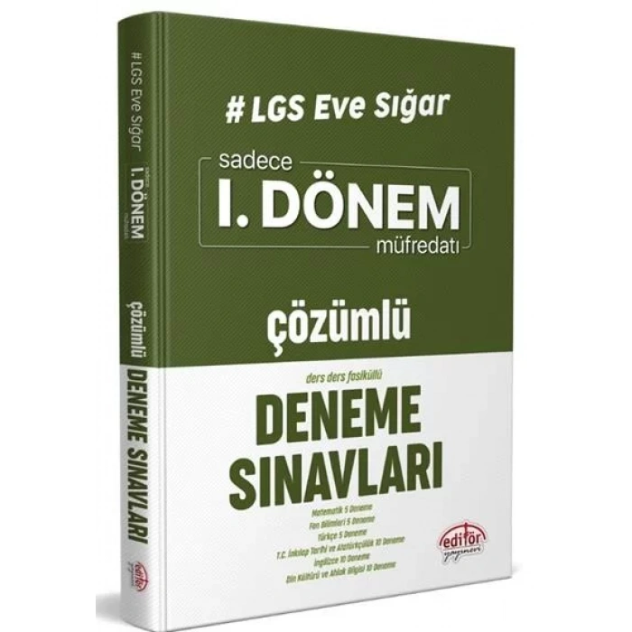 EDİTÖR 8.SINIF 1.DÖNEM ÇÖZÜMLÜ DENEME SINAVLAR