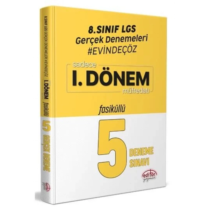 EDİTÖR 8.SINIF 1.DÖNEM 5 DENEME SINAVI