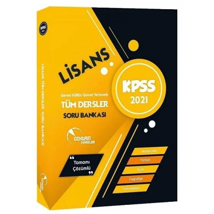 DOKTRİN KPSS 2021 LİSANS TEK KİTAP SORU BANKASI