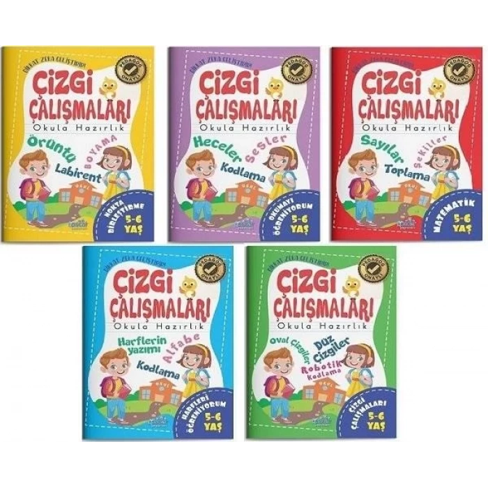 ÇİZGİ ÇALIŞMALARI (5 KİTAP) - VIP OSCAR