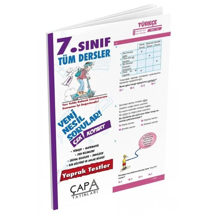 ÇAPA 7.SINIF TÜM DERSLER YAPRAK TEST