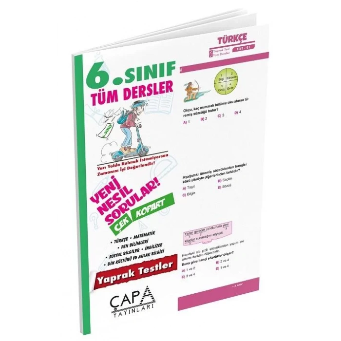 ÇAPA 6.SINIF TÜM DERSLER YAPRAK TEST