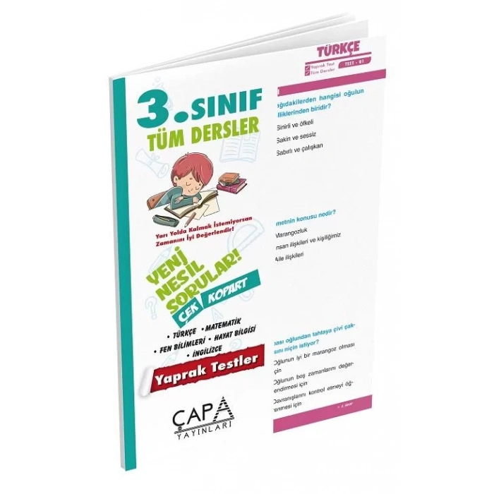 ÇAPA 3.SINIF TÜM DERSLER YAPRAK TEST