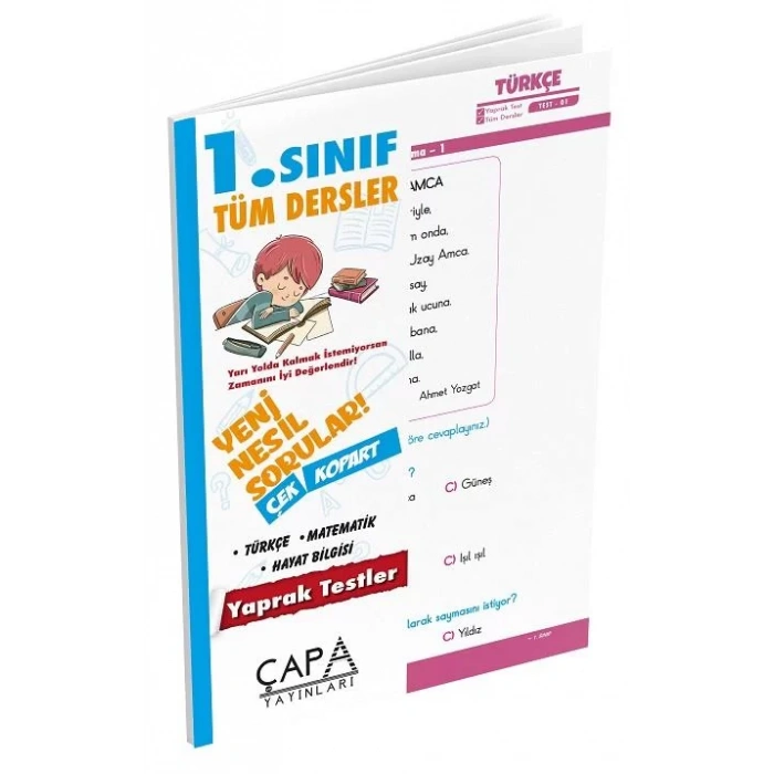 ÇAPA 1.SINIF TÜM DERSLER YAPRAK TEST