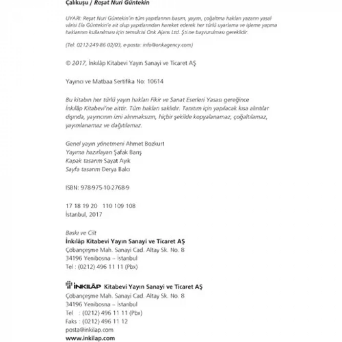 ÇALIKUŞU - İNKILAP