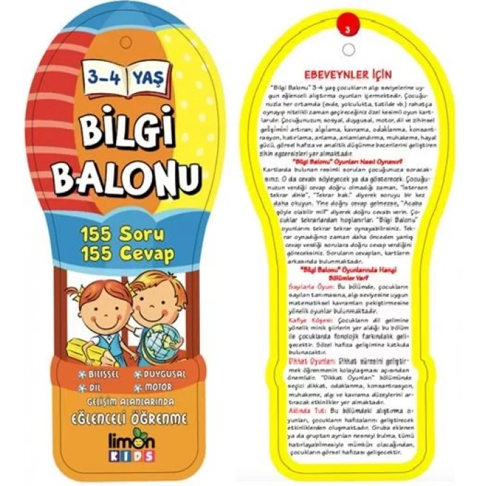 BİLGİ BALONU (3-4 YAŞ) - LİMON KİDS