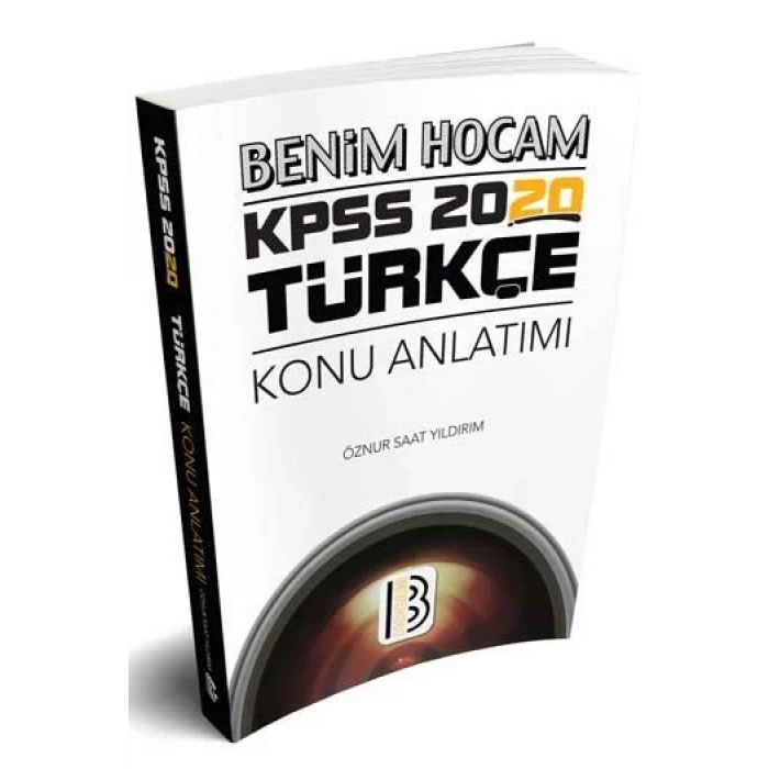 BENİM HOCAM KPSS TÜRKÇE KONU ANLATIMI 2020