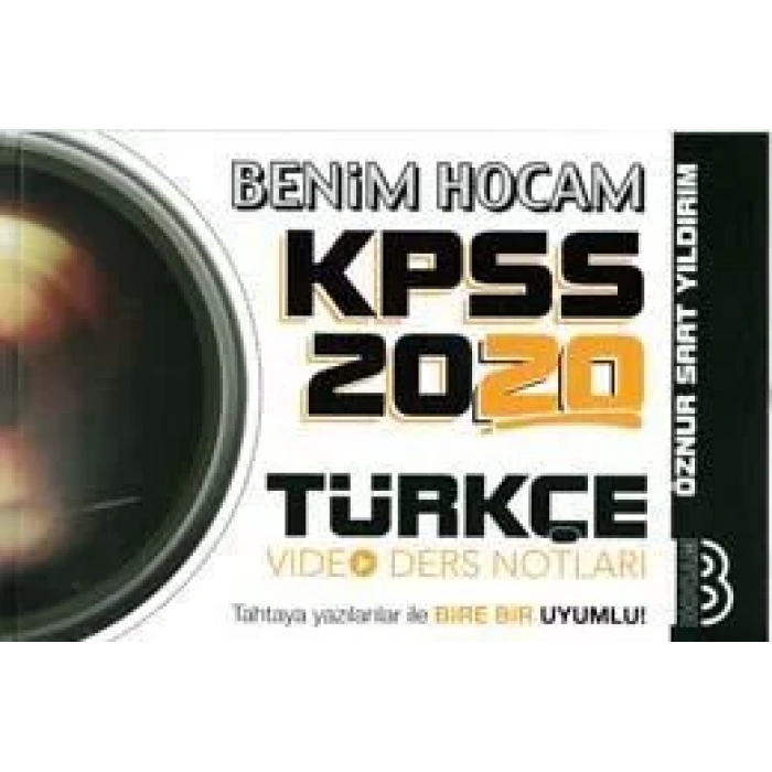 BENİM HOCAM KPSS 2020 TÜRKÇE VİDEO DERS NOTLARI
