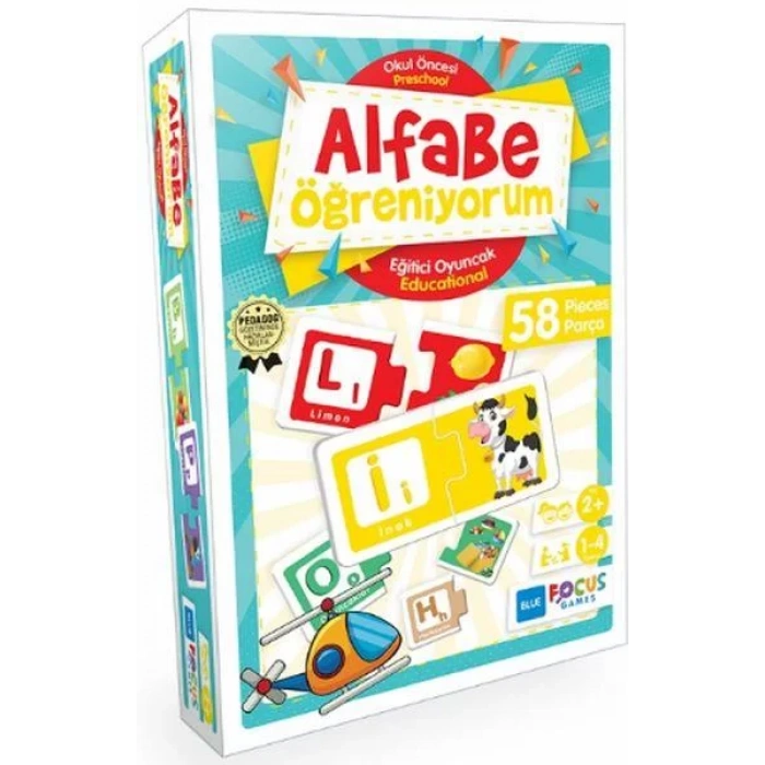 ALFABE ÖĞRENİYORUM 58 PARÇA - BLUE FOCUS