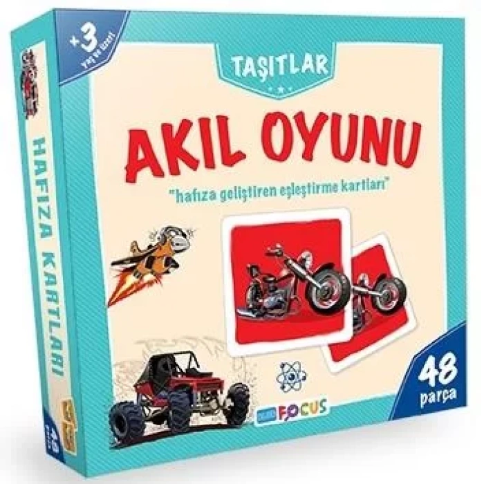 AKIL OYUNU TAŞITLAR HAFIZA KARTLARI - BLUE FOCUS