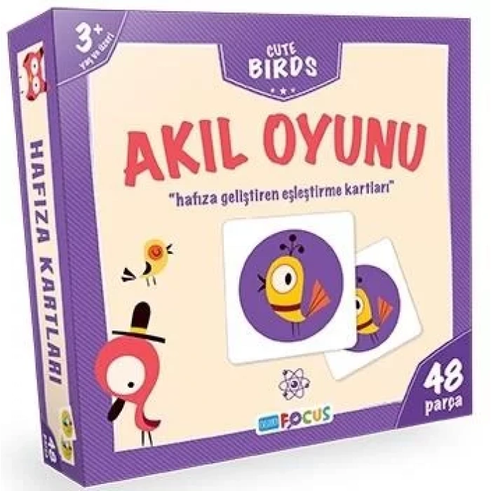 AKIL OYUNU CUTE BIRDS HAFIZA KARTLARI - BLUE FOCUS