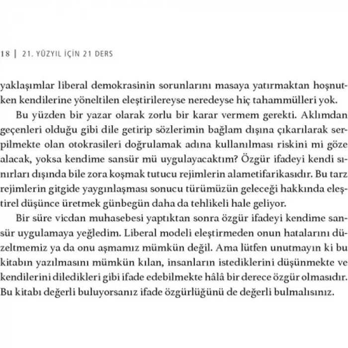 21. YÜZYIL İÇİN 21 DERS - KOLEKTİF