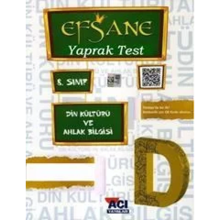 AÇI 8.SINIF DİN KÜLÜTÜRÜ AHLAK BİLGİSİ YAPRAK TEST