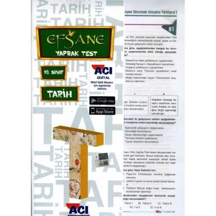 AÇI 10.SINIF TARİH YAPRAK TEST