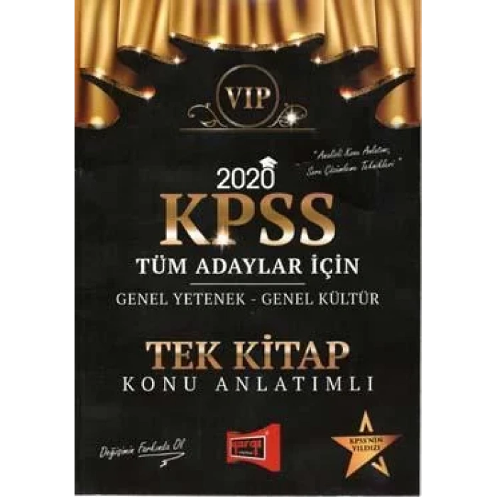 YARGI KPSS GKGY TÜM ADAYLAR TEK KİTAP KONU 2020