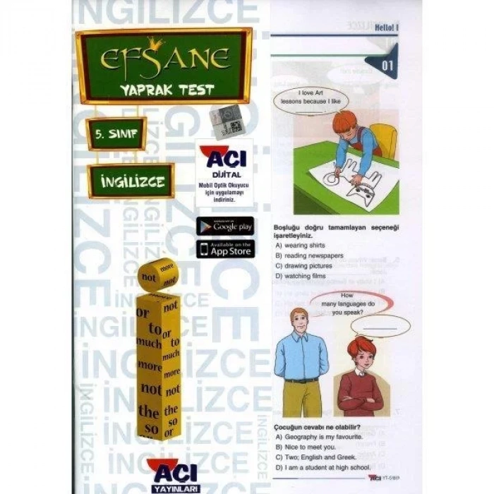 AÇI 5.SINIF İNGİLİZCE YAPRAK TEST