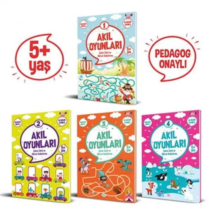 AKIL OYUNLARI SERİSİ (5+ YAŞ)(4 KİTAP SET) - DOKUZ YAYINLARI