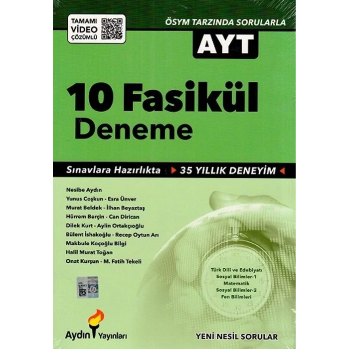 AYDIN AYT 10 Fasikül Deneme