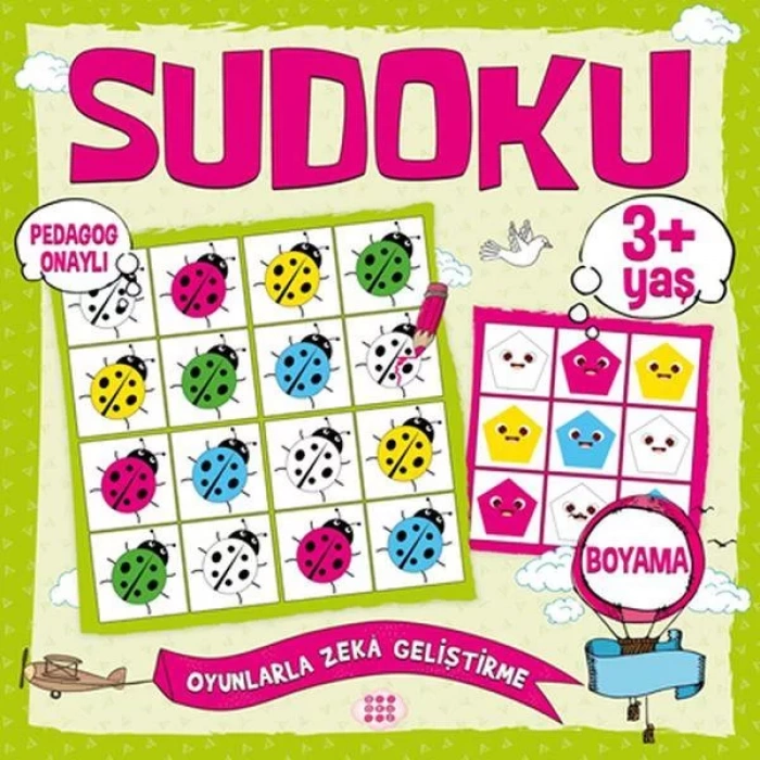 ÇOCUKLAR İÇİN SUDOKU - BOYAMA - 3+ YAŞ - DOKUZ YAYINLARI