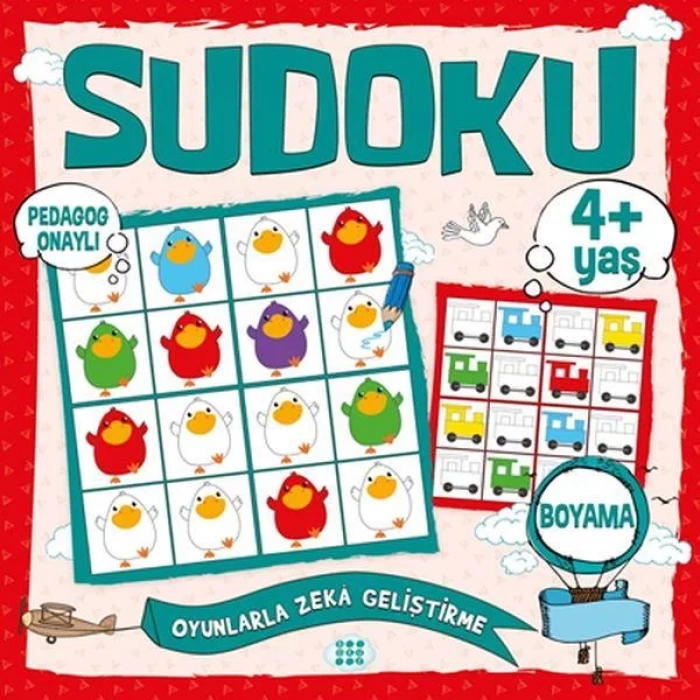 ÇOCUKLAR İÇİN SUDOKU - BOYAMA - 4+ YAŞ - DOKUZ YAYINLARI