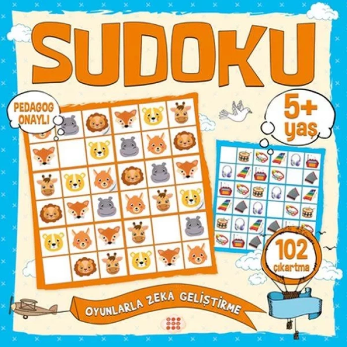 ÇOCUKLAR İÇİN SUDOKU - ÇIKARTMALI - 5+ YAŞ - DOKUZ YAYINLARI