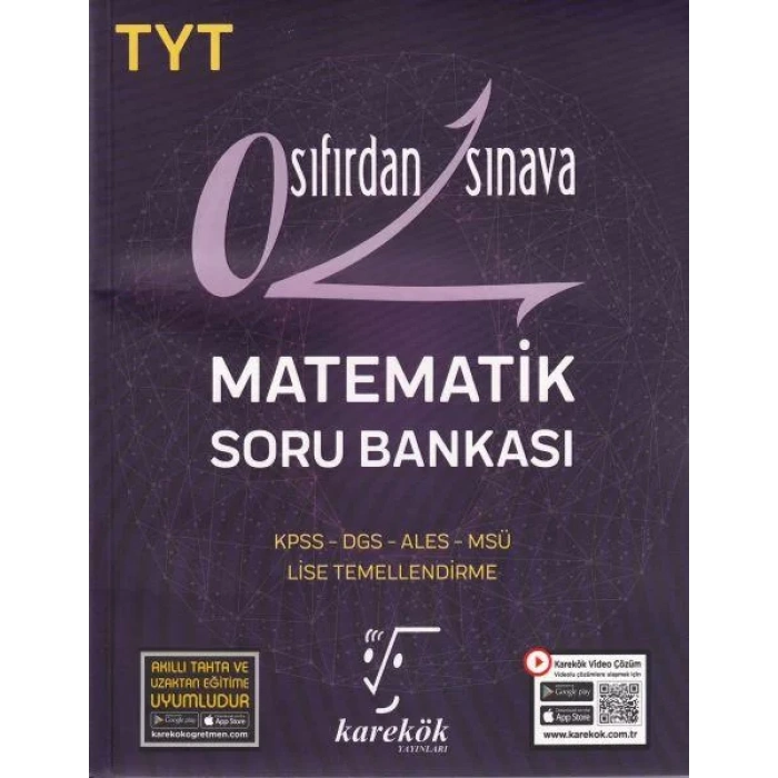 KAREKÖK TYT SIFIRDAN SINAVA MATEMATİK SORU BANKASI