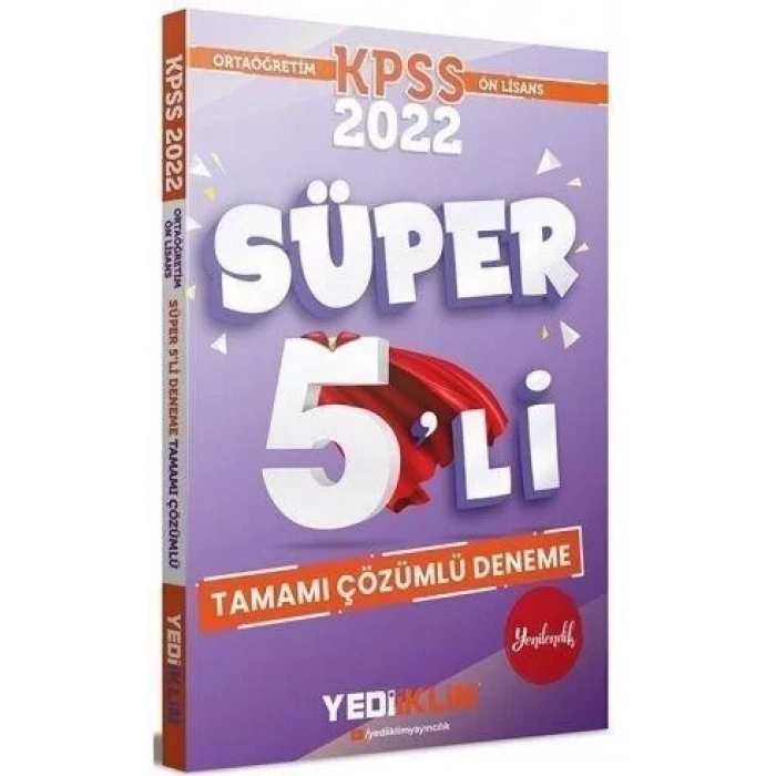 KPSS 2022 Ortaöğretim Ön Lisans GY - GK Tamamı Çözümlü 5li deneme