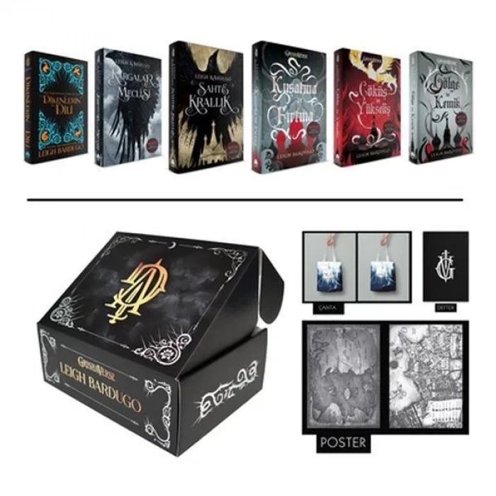 Martı-Grisha Verse Karton Kapak Set(Bardugo) 6 KTP- ( Poster-Çanta-Defter Hediyeli )
