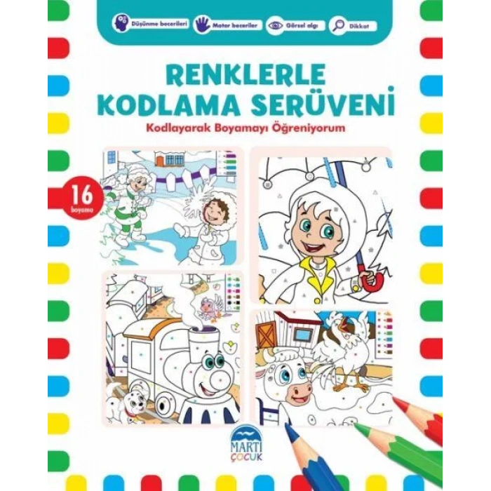 Martı-Renklerle Kodlama Serüveni Turkuaz 16 Boyama