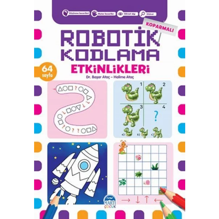 Martı-Robotik Kodlama-Koparmalı-64 Sayfa(Kırmızı)