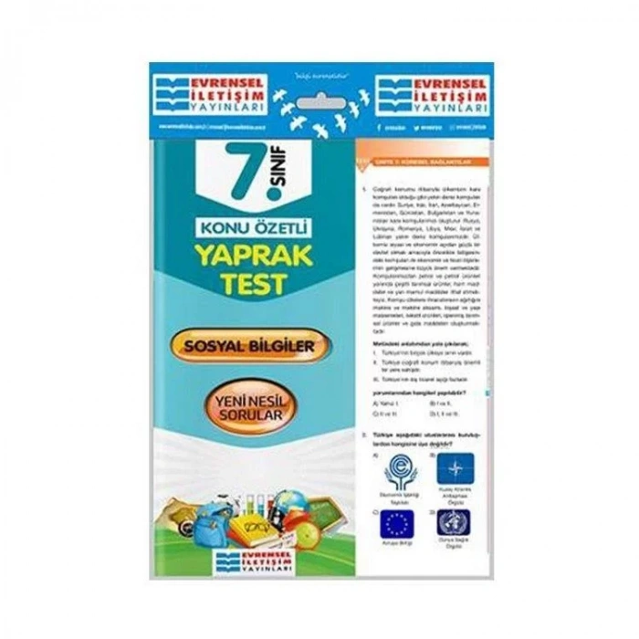 EVRENSEL 7. SINIF SOSYAL BİLİMLER YAPRAK TEST