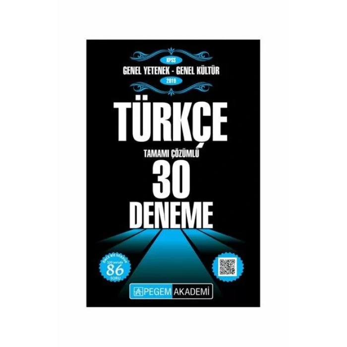 PEGEM KPSS TÜRKÇE 30 DENEME 2019 ÇÖZÜMLÜ