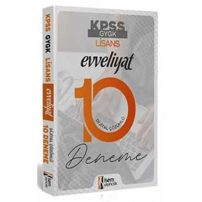 İSEM KPSS GKGY EVVELİYAT 10LU DENEME