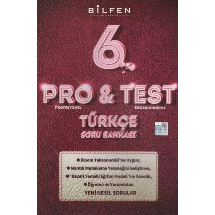 BİLFEN 6.SINIF TÜRKÇE PRO TEST SORU BANKASI
