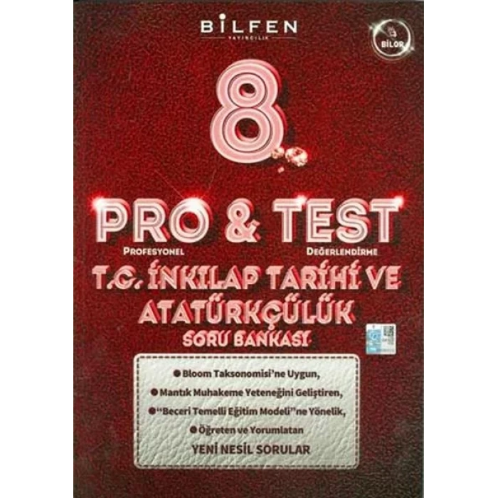 BİLFEN 8.SINIF İNKILAP TARİH PRO TEST SORU BANKASI