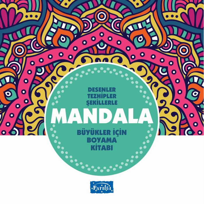 BÜYÜKLER İÇİN MANDALA TURKUAZ - PARILTI