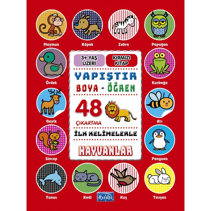 HAYVANLAR YAPIŞTIR BOYA ÖĞREN - PARILTI