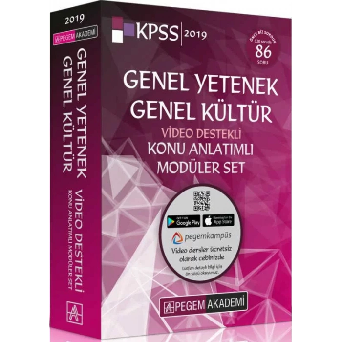 PEGEM KPSS GKGY MODÜLER SET KONU ANLATIMLI 2019