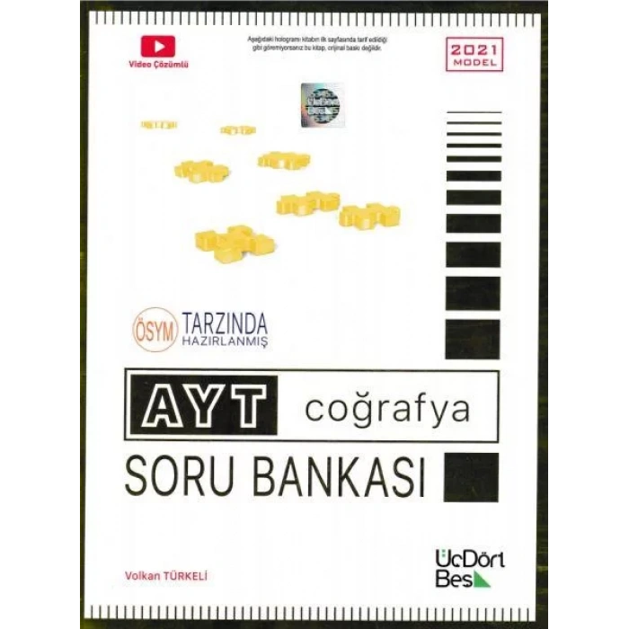 ÜÇDÖRTBEŞ AYT COĞRAFYA SORU BANKASI 2021