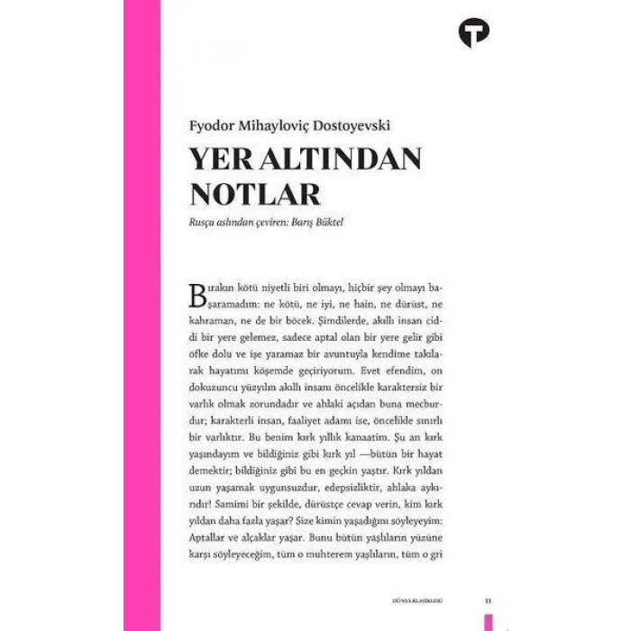 YER ALTINDAN NOTLAR-TURKUVAZ