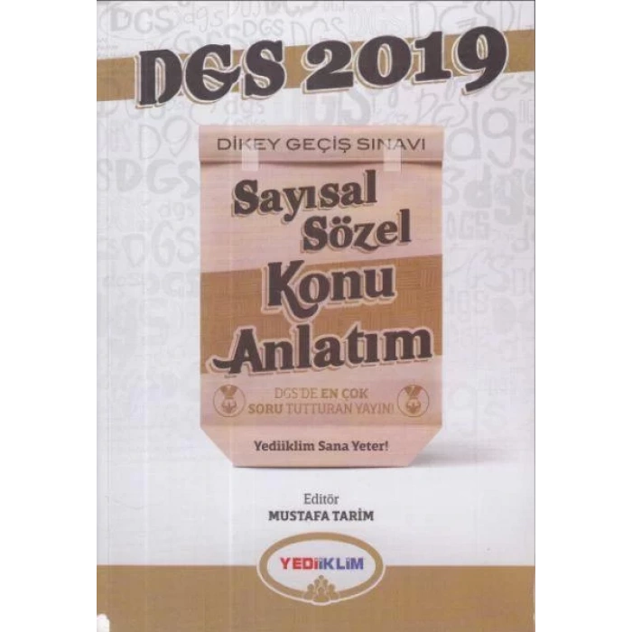 YEDİİKLİM DGS SAYISAL SÖZEL KONU ANLATIMLI 2019