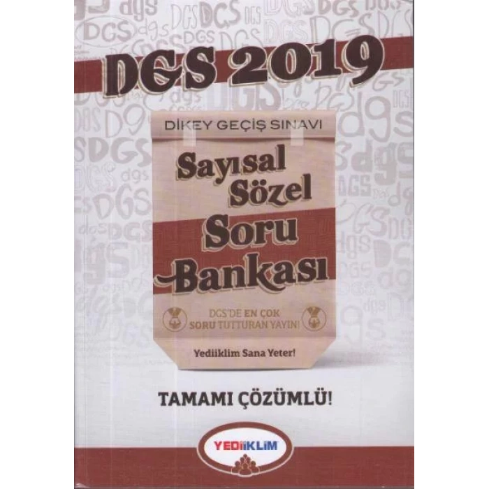 YEDİİKLİM DGS SAYISAL SÖZEL SORU BANKASI 2019