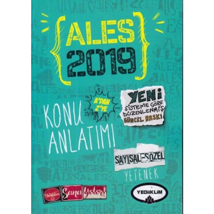 YEDİİKLİM ALES SAYISAL SÖZEL KONU ANLATIMLI 2019