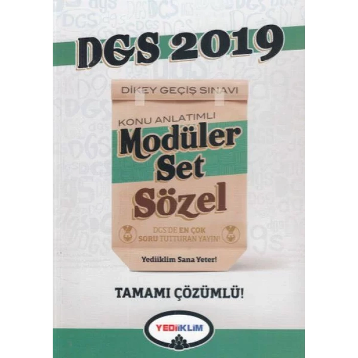 YEDİİKLİM DGS MODÜLER SET KONU (SÖZEL-SAY-DENEME)