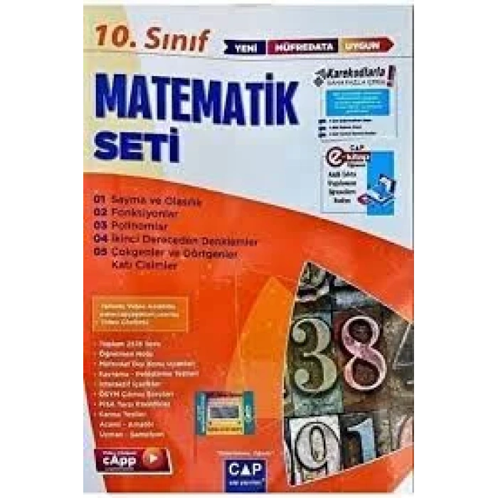 ÇAP 10.SINIF MATEMATİK SETİ ANADOLU