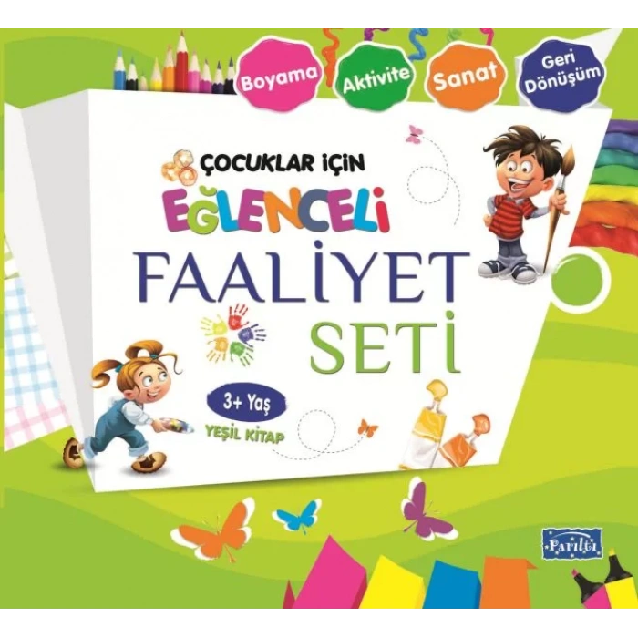 EĞLENCELİ FAALİYET SETİ 3+ YAŞ YEŞİL KİTAP - PARILTI