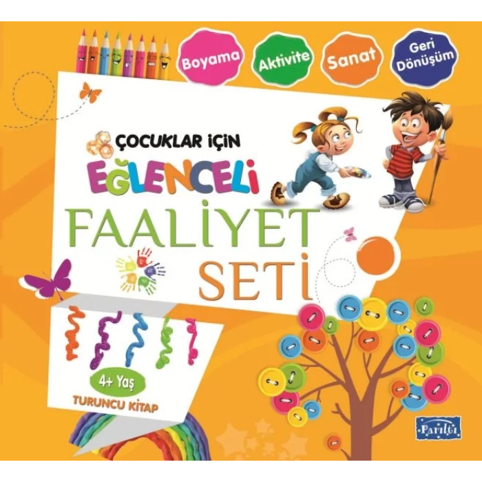 EĞLENCELİ FAALİYET SETİ 4+ YAŞ TURUNCU KİTAP - PARILTI