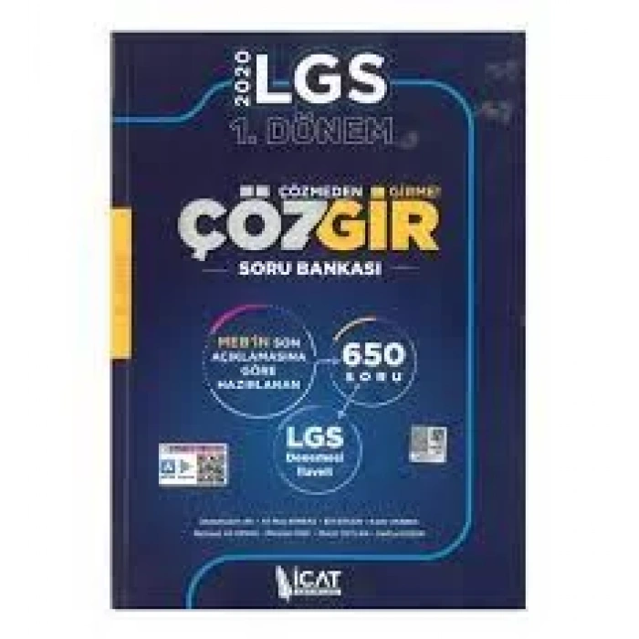 İCAT LGS ÇÖZGİR 1.DÖNEM GENEL TEKRAR SORU BANKASI