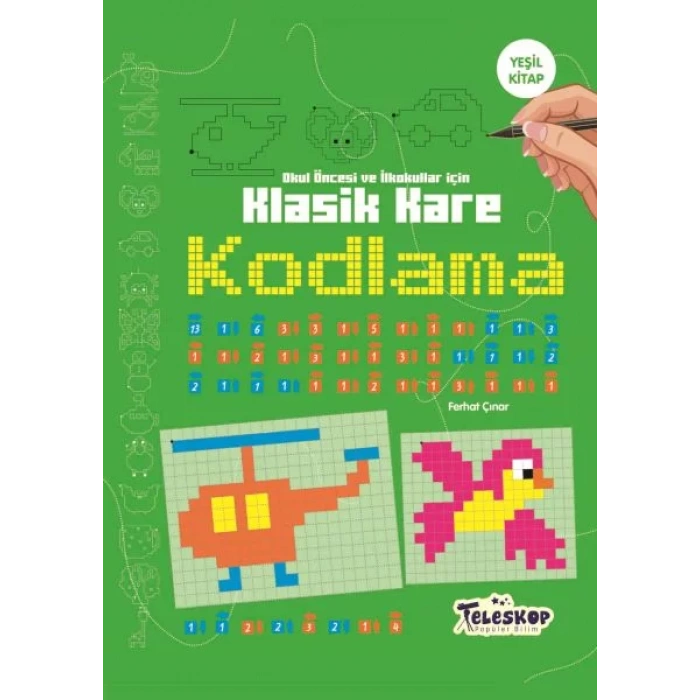 KLASİK KARE KODLAMA YEŞİL KİTAP - TELESKOP