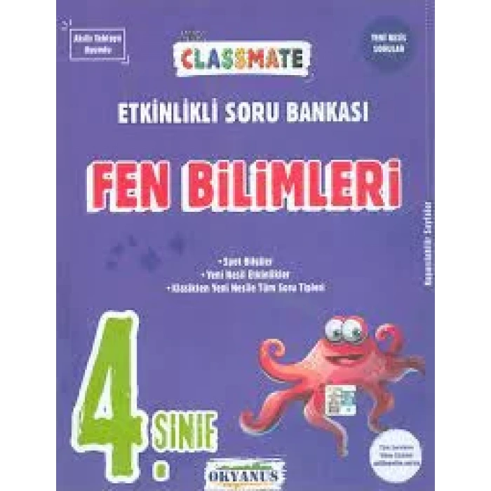 OKYANUS 4.Sınıf Classmate Fen Bilimleri Etkinlikli Soru Bankası